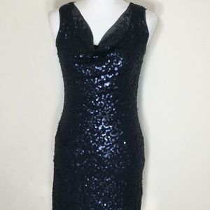Max Studio Little Black Sequin Sleeveless Dress